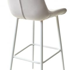 Барный стул ХОФМАН, цвет H-09 Светло-серый, велюр / белый каркас М-City в Дегтярске - degtyarsk.mebel24.online | фото 4