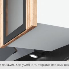 БЬЯНКА Кухонный гарнитур 1,6 белый/лиственница охотская/смоки софт в Дегтярске - degtyarsk.mebel24.online | фото 4