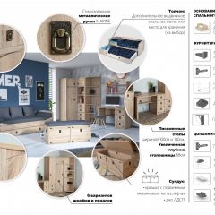 Детская Система Валенсия Комод 5ящ Дуб сонома в Дегтярске - degtyarsk.mebel24.online | фото 3