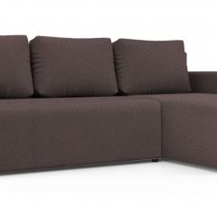 Диван угловой Алиса 3 Bahama PLUM - Teos Dark Brown в Дегтярске - degtyarsk.mebel24.online | фото