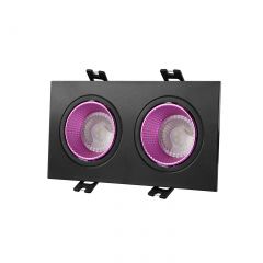DK3072-BK+PI Встраиваемый светильник, IP 20, 10 Вт, GU5.3, LED, черный/розовый, пластик в Дегтярске - degtyarsk.mebel24.online | фото