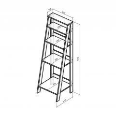 Этажерка лофт (сонома ) в Дегтярске - degtyarsk.mebel24.online | фото 3