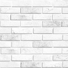Фартук Кирпич гранж (выбеленый) CPL пластик МДФ 6 мм в Дегтярске - degtyarsk.mebel24.online | фото