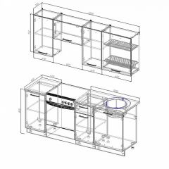 Кухонный гарнитур Лофт 2000 (Стол. 26мм) в Дегтярске - degtyarsk.mebel24.online | фото 2