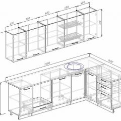 Кухонный гарнитур угловой Графика 2600х1600 (Стол. 26мм) в Дегтярске - degtyarsk.mebel24.online | фото 2