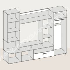 Гостиная Аллегро вариант-3 (Венге/Белфорт) в Дегтярске - degtyarsk.mebel24.online | фото 3