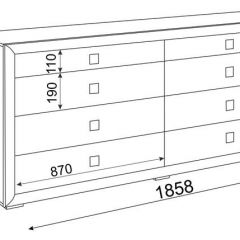 Комод большой Глэдис М27 (ЯШС/Белый) в Дегтярске - degtyarsk.mebel24.online | фото 2