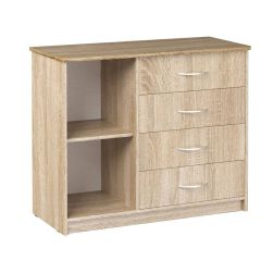 Комод Фиеста (Дуб сонома светлый) Эко в Дегтярске - degtyarsk.mebel24.online | фото 2