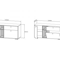 ЛАНС Комод К101 (дуб бунратти/белый) в Дегтярске - degtyarsk.mebel24.online | фото 2