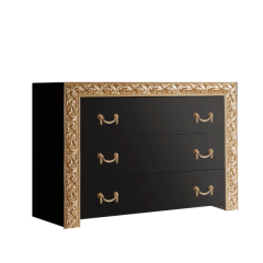 Комод Тиффани Premium черная/золото (ТФКМ-1(П) в Дегтярске - degtyarsk.mebel24.online | фото