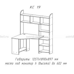 Компьютерный стол №19 (Анкор темный) в Дегтярске - degtyarsk.mebel24.online | фото 3