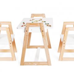Комплект детской мебели стол и  два стула Я САМ "Лофт-Дуо" (Белый) в Дегтярске - degtyarsk.mebel24.online | фото