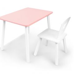 Комплект детской мебели стол и стул Корона (Розовый/Белый/Белый) в Дегтярске - degtyarsk.mebel24.online | фото 2