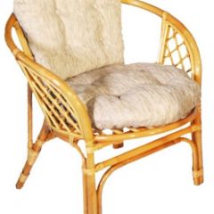 Кресло Багама, подушки светлые обычные шенил (Мёд) в Дегтярске - degtyarsk.mebel24.online | фото 1