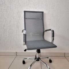 Кресло Barneo K-111H для персонала (серая сетка) в Дегтярске - degtyarsk.mebel24.online | фото