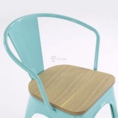 Кресло Barneo N-245 Tolix style Wood  (RAL6027 бирюзовый) в Дегтярске - degtyarsk.mebel24.online | фото 3