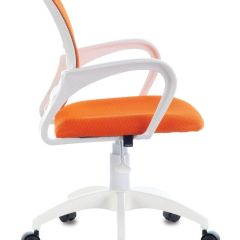 Кресло BRABIX "Fly MG-396W", пластик белый, сетка, оранжевое, 532401, MG-396W_532401 в Дегтярске - degtyarsk.mebel24.online | фото 3