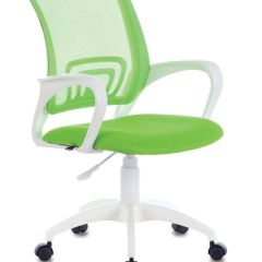 Кресло BRABIX "Fly MG-396W", пластик белый, сетка, салатовое, 532403 в Дегтярске - degtyarsk.mebel24.online | фото