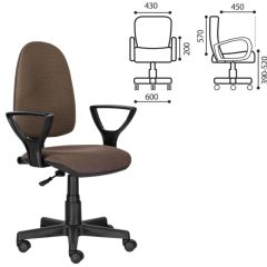 Кресло BRABIX "Prestige Ergo MG-311" (ткань, коричневое) 531875 в Дегтярске - degtyarsk.mebel24.online | фото 2