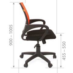 Кресло для оператора CHAIRMAN 696 black (ткань TW-11/сетка TW-01) в Дегтярске - degtyarsk.mebel24.online | фото 5