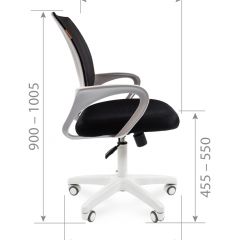 Кресло для оператора CHAIRMAN 696 white (ткань TW-11/сетка TW-01) в Дегтярске - degtyarsk.mebel24.online | фото 5