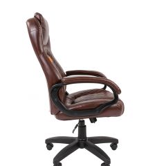 Кресло для руководителя  CHAIRMAN 432 (Экокожа коричневая) в Дегтярске - degtyarsk.mebel24.online | фото 3