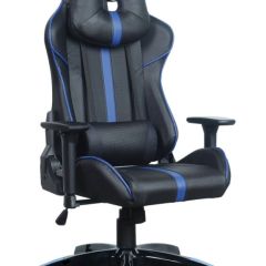 Кресло компьютерное BRABIX "GT Carbon GM-120" (черное/синее) 531930 в Дегтярске - degtyarsk.mebel24.online | фото