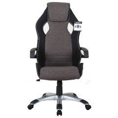 Кресло компьютерное BRABIX Techno GM-002 (ткань) черное/серое, вставки белые (531815) в Дегтярске - degtyarsk.mebel24.online | фото 3
