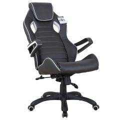 Кресло компьютерное BRABIX Techno Pro GM-003 (экокожа черное/серое, вставки серые) 531814 в Дегтярске - degtyarsk.mebel24.online | фото 4