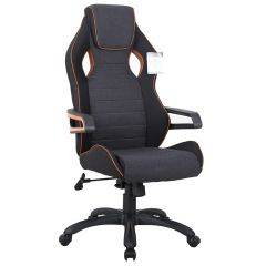 Кресло компьютерное BRABIX Techno Pro GM-003 (ткань черное/серое, вставки оранжевые) 531813 в Дегтярске - degtyarsk.mebel24.online | фото
