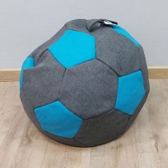Кресло-мешок Мяч S (Savana Grey-Neo Azure) в Дегтярске - degtyarsk.mebel24.online | фото