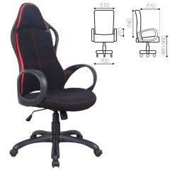 Кресло офисное BRABIX PREMIUM "Force EX-516" (ткань черное/вставки красные) 531571 в Дегтярске - degtyarsk.mebel24.online | фото