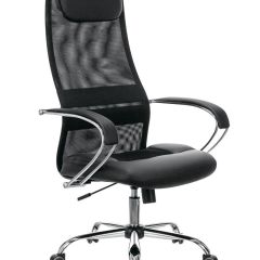 Кресло офисное BRABIX PREMIUM "Stalker EX-608 CH" (хром, ткань-сетка/кожзам, черное) 532091 в Дегтярске - degtyarsk.mebel24.online | фото