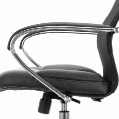 Кресло офисное BRABIX PREMIUM "Stalker EX-608 CH" (хром, ткань-сетка/кожзам, черное) 532091 в Дегтярске - degtyarsk.mebel24.online | фото 4