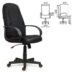 Кресло офисное BRABIX "City EX-512" (кожзам черный, ткань черная) 531407 в Дегтярске - degtyarsk.mebel24.online | фото 2