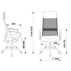 Кресло руководителя Бюрократ KB-6N/SL/DG/TW-12 серый в Дегтярске - degtyarsk.mebel24.online | фото 4