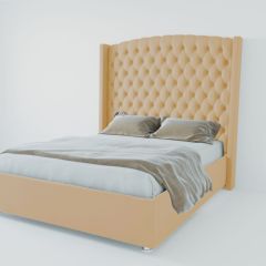 Кровать Берлин ЛЮКС с ортопедическим основанием 900 (экокожа бежевый) в Дегтярске - degtyarsk.mebel24.online | фото 2