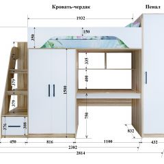 Кровать-чердак Тея + Шкаф-Пенал Тея в Дегтярске - degtyarsk.mebel24.online | фото 2