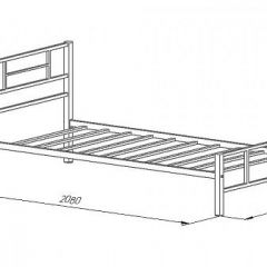 Кровать металлическая "Кадис 900х1900" Белый в Дегтярске - degtyarsk.mebel24.online | фото 2