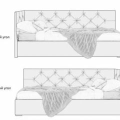 Кровать угловая Лилу интерьерная +основание (120х200) в Дегтярске - degtyarsk.mebel24.online | фото 2