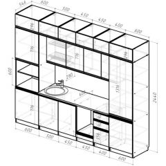 Кухонный гарнитур Адажио люкс 3000 мм в Дегтярске - degtyarsk.mebel24.online | фото 2