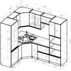 Кухонный гарнитур Адажио оптима 1800х2400 мм в Дегтярске - degtyarsk.mebel24.online | фото 2