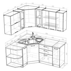 Кухонный гарнитур Лоретта оптима 1500х1800 мм в Дегтярске - degtyarsk.mebel24.online | фото 2