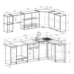 Кухонный гарнитур Надежда прайм 5 2300х1500 мм в Дегтярске - degtyarsk.mebel24.online | фото 2