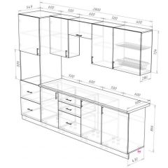 Кухонный гарнитур Прованс (2.8 м) с карнизом в Дегтярске - degtyarsk.mebel24.online | фото 3