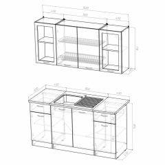 Кухонный гарнитур Сабрина стандарт 1600 в Дегтярске - degtyarsk.mebel24.online | фото 3