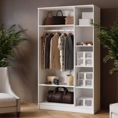 ЛАРС Шкаф комбинированный 1,2 с зеркалом Белый в Дегтярске - degtyarsk.mebel24.online | фото 2