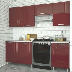 Модульная кухня Танго бордо в Дегтярске - degtyarsk.mebel24.online | фото