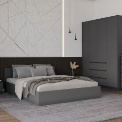 МОРИ КРМ 1600.1/1 Кровать (настил) графит в Дегтярске - degtyarsk.mebel24.online | фото