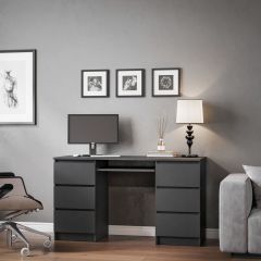 МОРИ МС-2 Стол 6 ящиков (графит) в Дегтярске - degtyarsk.mebel24.online | фото